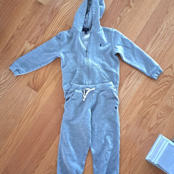 POLO Ralph Lauren - Boys ZIP HOODIE and JOGGER PANTS - grey - size 7 - Picture 5 of 10